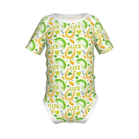 

Junzan St Patrick s Day1 Print Short-Sleeve Baby Climbing Clothes Bodysuits for Infant One-Piece for Baby Boys & Girls Baby Clothes Baby Romper with Snap Closure-2 Years