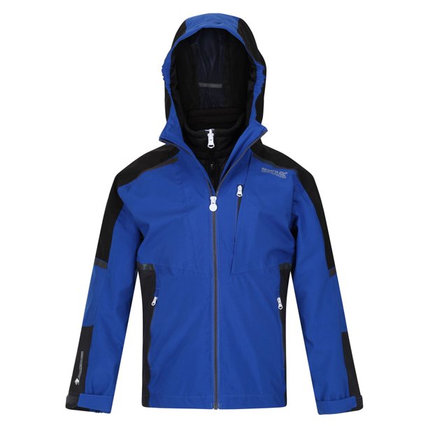 Regatta - Chaqueta Aislante Hydrate VI Impermeable para Niños/Niñas (Surf Spray, Negro) Regatta UTRG7047_surfsprayblack