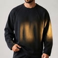 thumbnail image 5 of XRoczxe Men's Crewneck Sweatshirt with Raglan Sleeves, Soft Cotton Blend Pullover Top for Casual Daily Wear, Lightweight Long Sleeve Shirt in Solid Colors for Fall and Winter Layering, 5 of 5