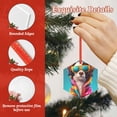 thumbnail image 4 of Naloa Colorful Sunglasses Dog Acrylic Santa Tree Decorations Christmas Hanging Pendant for Christmas Winter New Year Party Hanging Decorations-Hexagon, 4 of 7