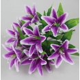 thumbnail image 1 of Un único ramo artificial de orquídeas serpiente de 10 cabezas y lirios - un accesorio de decoración for salón de boda, flor artificial, flor de seda., 1 of 2