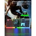 thumbnail image 3 of Wired Backlit Keyboard And Mouse Set | USB Mechanical Feel, Wired 7-Color Backlit Gaming Keyboard Suitable For Office, Home, And Esports,Multicolor, 3 of 8