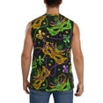 thumbnail image 4 of Haiem Men's Mardi Gras Surface Print Tank Tops Summer Sleeveless Cut Off Workout T-Shirts Fitness Vest Athletic Undershirts-XX-Large, 4 of 8