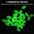 thumbnail image 7 of 100pcs Glow Fishing Beads Hard Fish Line Beads Luminous Plastic Oval Round Bait Eggs Lure Tackle for Fishing Rigs Glow in Dark, 7 of 7