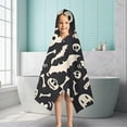 thumbnail image 6 of Halloween Spooky Elements Hooded Bath Towel，50"x30" for Ages 3 To 12 Kids, Quick Dry Lightweight Soft Microfiber Hood Beach Towel Cover Up for Kids, 6 of 7