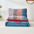 thumbnail image 3 of Boho Quilt Queen Size Rose Red Bohemian Lightweight Microfiber Bed Decor Bedspread for All Season 96"x90", 3 of 6