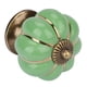 thumbnail image 2 of Daboolka Pomos de calabaza de cerámica estilo europeo tirador para muebles de cajón de gabinete de habitación (verde), 2 of 8
