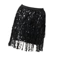 thumbnail image 2 of Falda con borlas de lentejuelas para danza del vientre, pañuelo para la cadera, atuendo de actuación, falda de lentejuelas, body Negro, 2 of 9