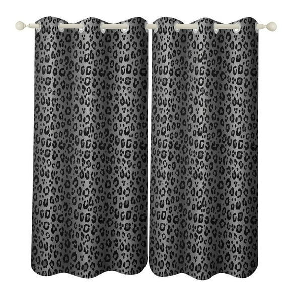 Animal Print Blackout Curtains Window Drapes Room Darkening Thermal Insulated Grommets Blackout Curtains, for Living, Dining, Bedroom,2 Panels