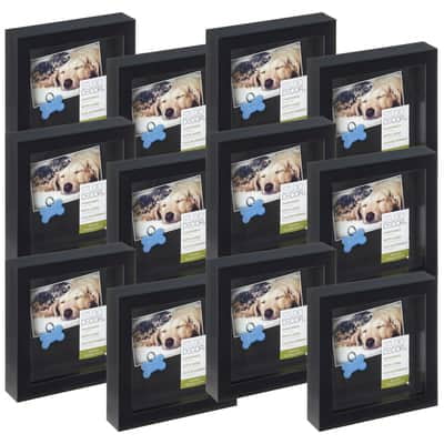 12 Pack: Black 6" x 6" Shadow Box by Studio Decor