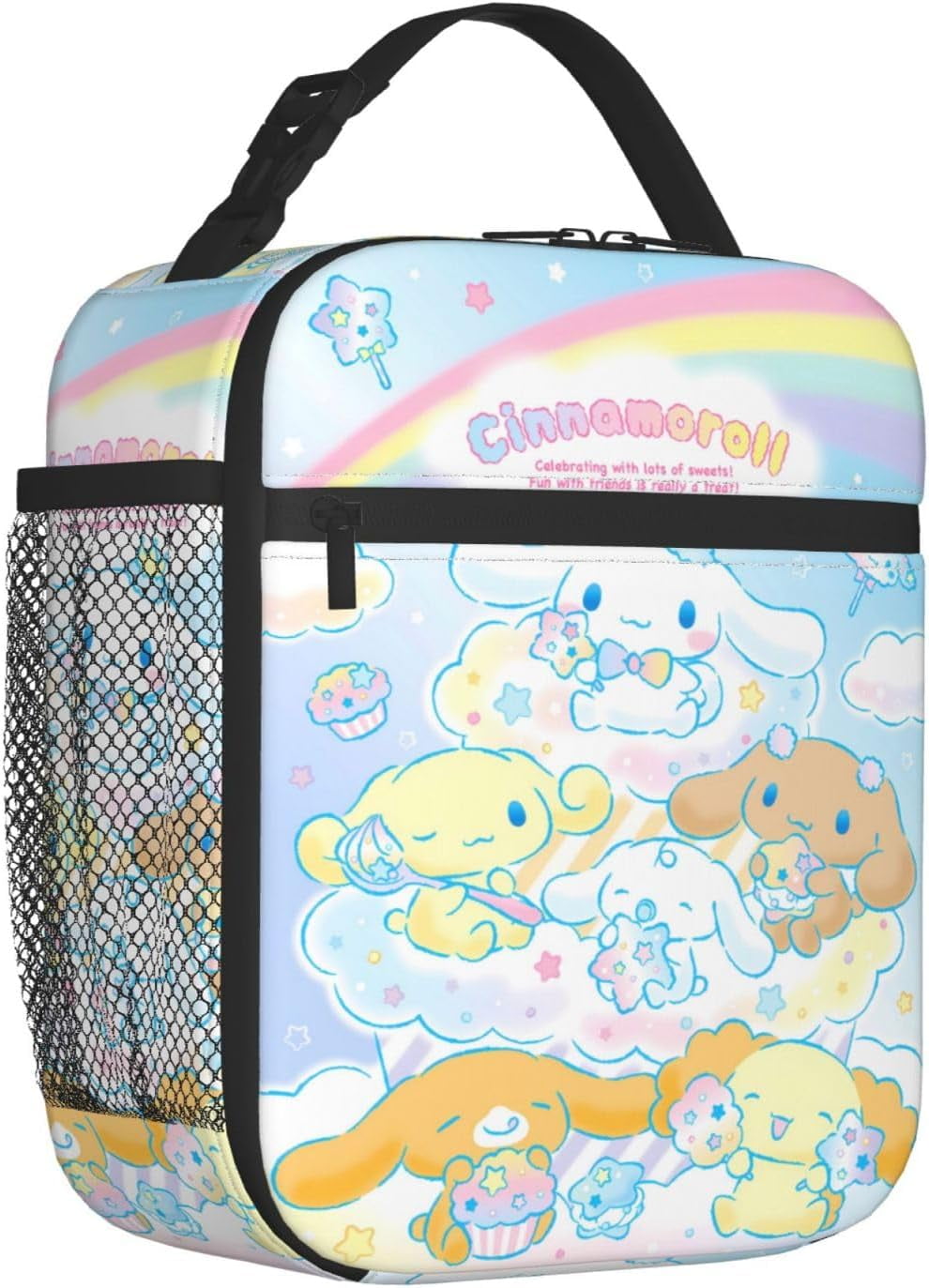 Cinnamoroll Cartoon Lunch Bag Cinnamorolls Cute Lunch Box Portable Insulated Lunch Tote Reusable Lunchbag for Office Picnic Outdoor