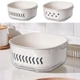 thumbnail image 1 of Cesta organizadora de cocina | Escurridor de plástico apto para alimentos | Almacenamiento que ahorra espacio para verduras y utensilios | Diseño duradero y fácil de limpiar | Multiusos | Blanco | 1, 1 of 5