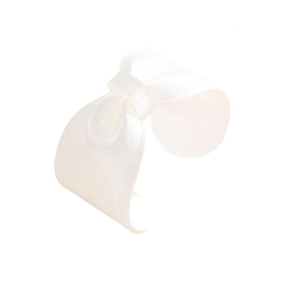 Artistic Resin Bowknot Jewelry Modern Cuff Bracelet Adjustable Fit Opening Wristband Accessories For Teen Girls