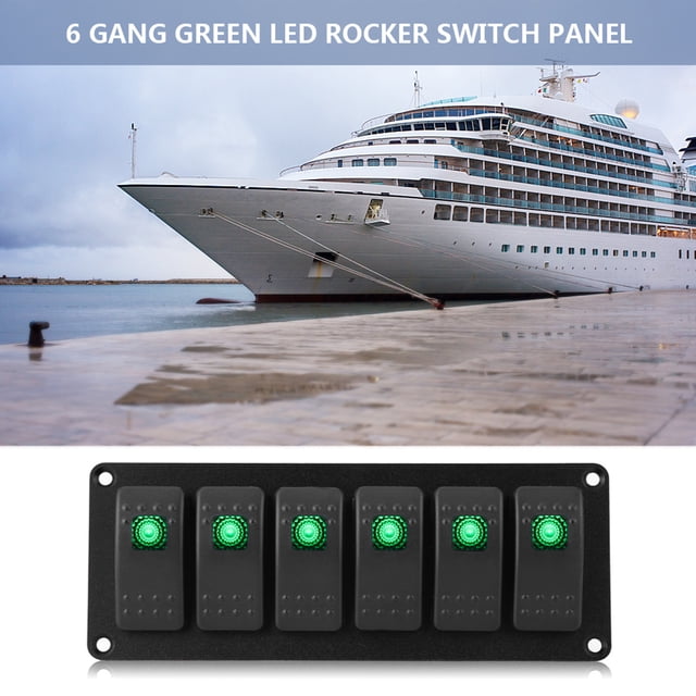 Panel De Interruptor Basculante De 6 Bandas Para Coche, RV, Barco, Yate, Marino, Equipo Eléctrico De Control, Fácil De Instalar, Duradero E Impermeable