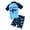 Blue, variant on Linfrsh Boys' Rashguard Set - Short Sleeve Swim Shirt and Bathing Suit Set(Blue,5-6 Years)