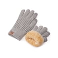 thumbnail image 2 of Deago Wool Winter Gloves for Men Women Fleece lined Touchscreen Cold Weather Warm Thermal Knit Gloves for Driving Texting (Gray), 2 of 9