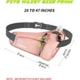 thumbnail image 2 of Running Belt with Water Bottles, Adjustable 2 Zipper Pockets Running Waist Pack Hydration Bag for Men and Women, Fanny Pack with Water Bottles for Hiking Climbing Jogging (Pink), 2 of 2