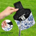 thumbnail image 4 of Haosy Floral with Blue Flowers Golf Mallet Putter Cover Strong Magnetic Leather Golf Club Headcover Closure, 4 of 7