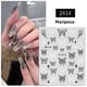 thumbnail image 4 of Dark Butterfly Nail Stickers Ins Style Design Nail Art Decorations Black and White Decals Decoration, 4 of 5