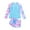 Multicolor, variant on Landzoo Kids Girls Tie Dye Printed Long Sleeve Swimsuit And Shorts Two Piece Swimwear Bathing Suit Breathable Cozy Stylish Girls Boys Swimsuit
