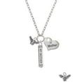 thumbnail image 2 of Delight Jewelry Silvertone Small 3-D Bee Always My Mother Bar Zoe Necklace, 2 of 4