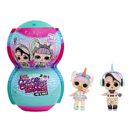2-n-1 LOL Surprise Me & My Bro Color Change, Great Gift for Kids Ages 4 5 6 