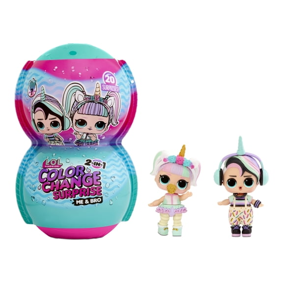 2-n-1 LOL Surprise Me & My Bro Color Change, Great Gift for Kids Ages 4 5 6 