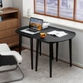 thumbnail image 2 of Costway 45” Extendable Oval Dining Table Set with 2 Half-Round Tables for 4-6 People Black, 2 of 10