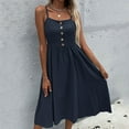 thumbnail image 2 of Up to 65% off!Summer Fashion Dresses for Women 2024 Plus Size Camisole Dress Slim Solid Color Cotton And Linen Dress, 2 of 6