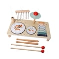 thumbnail image 4 of Batería para niños Educación temprana Habilidad motora Instrumento de percusión de madera Preescolar Animal, 4 of 9