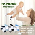 thumbnail image 4 of Non-Slip Baby Socks Infant Girls Boys Ankle Anti Slip Socks With Grips For 0-12 Month Toddler 1-5 Years Kids, 4 of 5