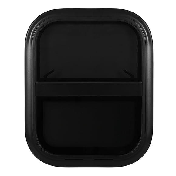 RV Window Kit Sliding Window, Black Tempered Glass, Aluminum Alloy Frame, Seal, Push Pull Opening, Movable Screen, 20.9x18.9in Size, Suitable for Campers,