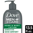thumbnail image 3 of Dove Hand & Body Lotion, Men+Care Value Pack – Sensitive Skin Comfort Formula with Shea Butter & Aloe Vera, Calming Lotion for Dry Skin, 13.5 Fl Oz (Pack of 2), 3 of 10