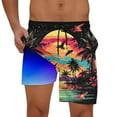 thumbnail image 2 of Jjayotai Mens George Shorts Stretch Waist, Men Swim Trunks with Compression Liner, Men's Bathing Suits, Hawaiian Board Shorts, Swimwear Shorts for Men, 2 of 9