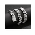 thumbnail image 4 of Cadenas Y Brazalete Cubana De Hip Hop Para Hombre 50cm+20cm Xtellar blanco, 4 of 4