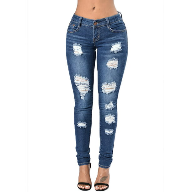 JDinms Women's Butt Lift Comfy Stretch Denim Skinny Jeans - Walmart.com