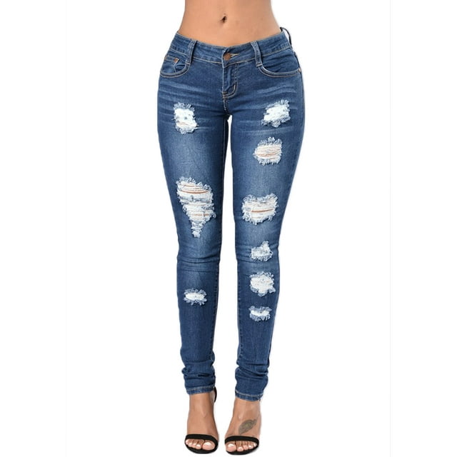JDinms Women's Butt Lift Comfy Stretch Denim Skinny Jeans - Walmart.com
