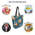 thumbnail image 7 of FORMRS Womens Canvas Tote Bag with Zipper Inner Pocket Shoulder Handbag, Blue Oranges, 7 of 7