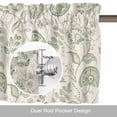 thumbnail image 6 of Farmhouse Sage Green Floral Window Valance for Kitchen, Linen Boho Paisley Flower Rustic Rod Pocket Short Curtain for Small Windows, Light Filtering Decorative Valance, 42 x 12 Inch, 1 Panel, 6 of 9