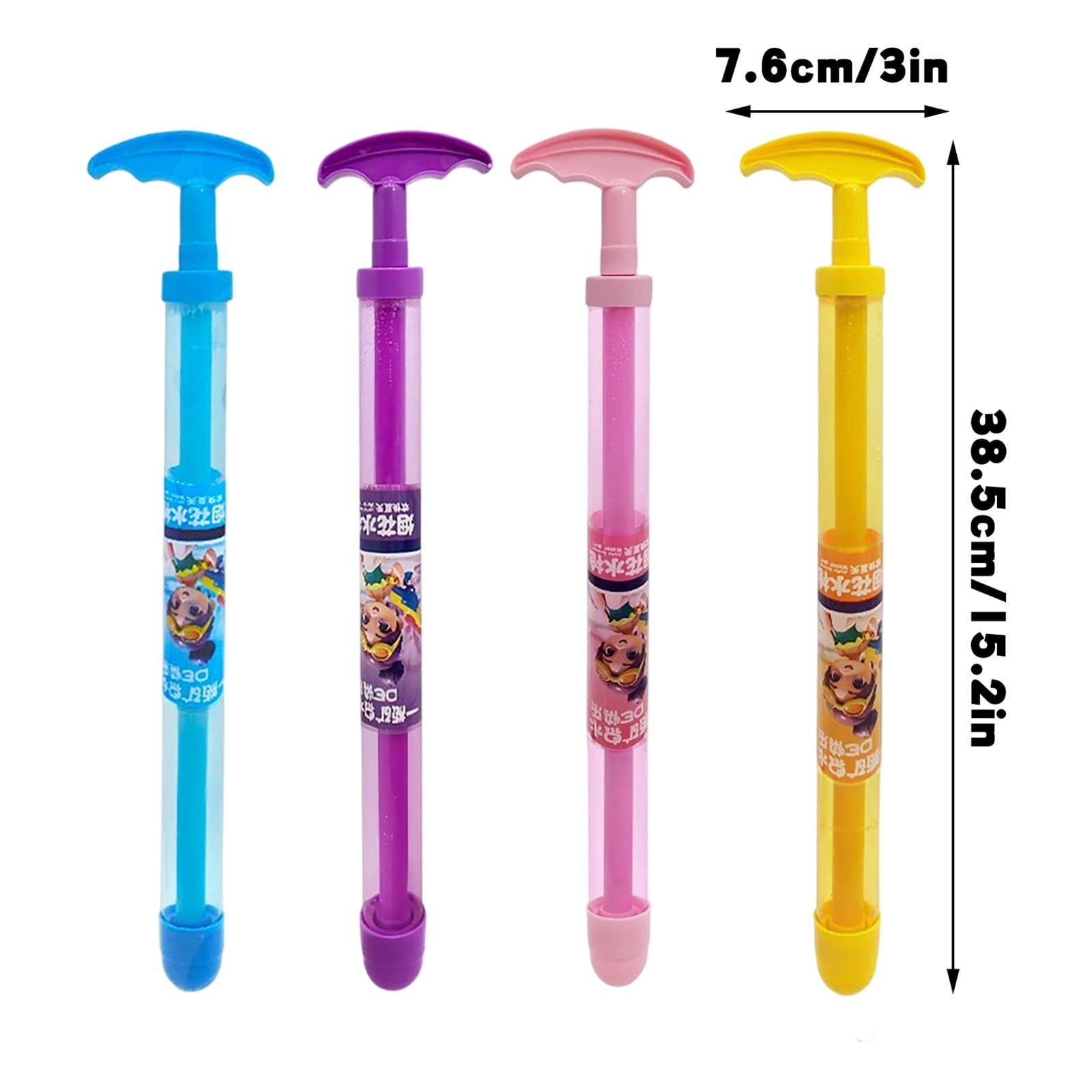 Firework-Shaped Spray Water Gun, 4 Pack 15.2in Pull-Out Large Capacity Water Blaster for Pool Beach Summer Outdoor Party Games Fireworks Water Gun Firework Water Gun
