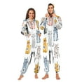 thumbnail image 3 of IAUYY Unisex Adult Onesie Pajamas Ultra-Soft Crystal-Soft Fabric, Halloween Adult Onesie Pajamas Adults,With a Zipper Plus Size Onesie Pajamas, Playful Graffiti Style, 3 of 7