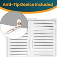 thumbnail image 4 of LEDREM over-the-Toilet Storage Cabinet with Adjustable Shelf,3-Tier Bathroom Rack with Doors and Open Shelf,Space-Saving Organizer,Cloud White, 4 of 5