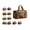 01#B, variant on AURIGATE Highland Cow Quilted Cloth Duffle Bag, Large Capacity Vintage Farm Animal Print Handheld Weekender Bag, Overnight Carry Bag for Gym, Camping, Outdoor Travel & Daily Use