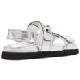 thumbnail image 4 of Sandalia Steve Madden Mona Plata de Cuero Plana para Mujer Talla 8.5 US, 4 of 7