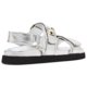 thumbnail image 4 of Sandalia Steve Madden Mona de Cuero Plata con Suela Plana, 4 of 7