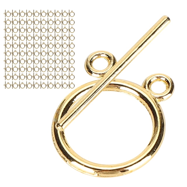 Gold Color Toggle Clasp, Lightweight Gold Alloy Toggle Clasps For Making Bracelets Earrings Necklaces For DIY Jewelry Making Supplies