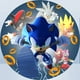 thumbnail image 3 of Fondo redondo de Sonic para decoración de cumpleaños de niños, fondo de fotografía azul, cubierta cilíndrica de poliéster elástico, accesorios para baby shower, 3 of 4
