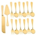 thumbnail image 4 of Masteelf 1 Set Stainless Steel Cake Serving Cutter Set with Forks and Spoons for Party and Wedding, 4 of 8