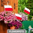 thumbnail image 3 of G128 50 Pack Handheld Poland Polish Stick Flags | 8x12 In | Printed 150D Polyester, Country Flag, Solid Wooden Stick, Spear Gold Tip, 3 of 10