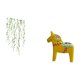 thumbnail image 5 of Adhesivo de pared,Pegatinas de pared de vides colgantes para dormitorio,Figura de escritorio,Estatua tradicional sueca del caballo de Dala,Figura creativa del caballo Dalecarliano, 5 of 8